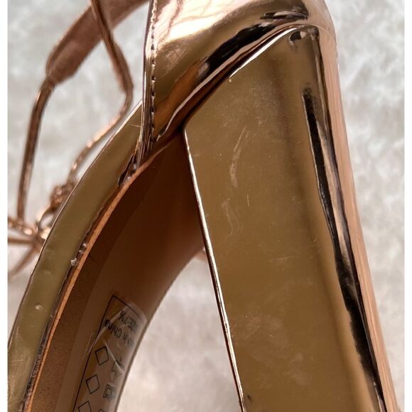 NWOB Lulus Angela Rose Gold Lace-Up Heels, Size 7.5 - Picture 16 of 16